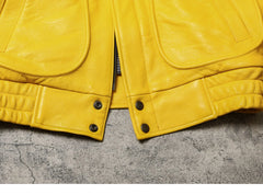 Men's Faux Leather Bomber Jacket