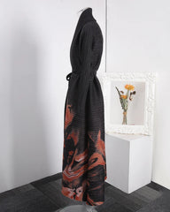 Luxury Pleated Longline Duster