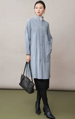 Travel Pleats Longline Jacket