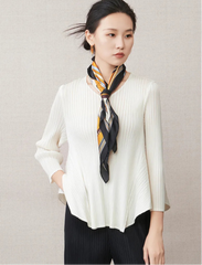 Luxe Pleated Asymmetric Top