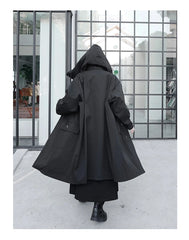 Oversized Not Today Hooded Trench Coat