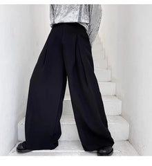 Men's Pleated Wide Baggy Pants | Luxury Streetwear