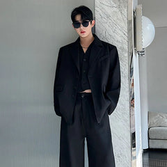 Men's Iconic 3 Piece Black Couture Streetwear Suit