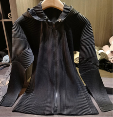 Luxury Plissé Zip Hoodie