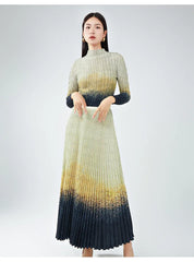 Truly Pleated Designer Top & Long Skirt Set