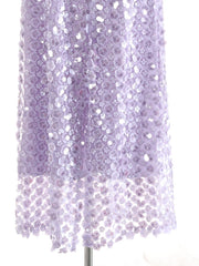 Floral Sequin Pull-On Midi Skirt