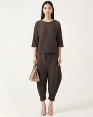 Contemporary Pleated 2-Piece