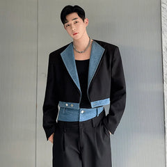 Men's 2-Piece Classic Denim Cropped Jacket & Pants Set