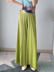 Fluid Pleated Wide-Leg Trousers