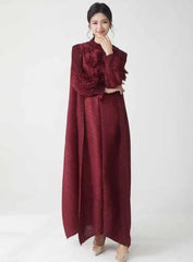 Couture Plisse 3D Floral Dress