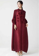 Couture Plisse 3D Floral Dress
