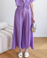 Luxury Plissé Palazzo Pants