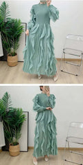 Luxurious Plissé Ruffles Dress