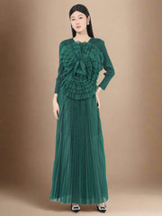 Truly Pleated Floral Top & Skirt