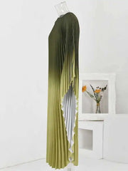 Elegant Kaftan Pleated Resort Dress
