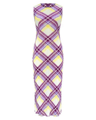 Elegant Plissé Dress & Cardigan