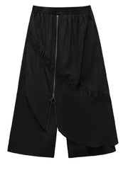 HEYFANCYSTYLE Korean Style Elastic Waist Wide Leg Pants