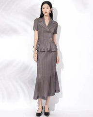 Couture Pleated Skirt Set