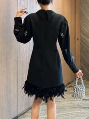 Luxury Crystal & Pearl Mini Dress