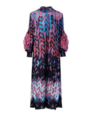 Luxury Geometric Plissé  Dress