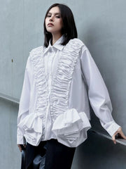 Oversized Ruffle Blouse Top