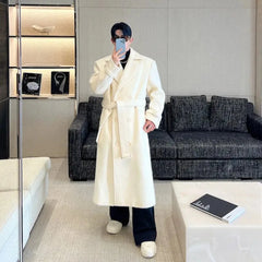 Men's Luxe Wool Blend Long Coat