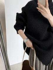 Luxury Ribbed Side-Zip Knit
