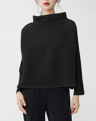 Luxury Plissé Long-Sleeve Top