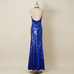 Sequin Halter Maxi Dress