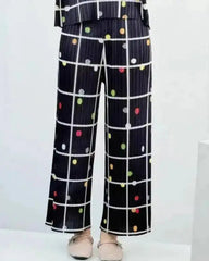 Women's Pleated Polka Dot Pants