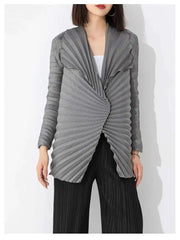 Luxury Plissé Pleat Cardigan