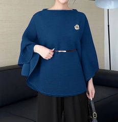 Luxurious Plissé Blouse Top