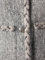 Luxury Collarless Tweed Blazer