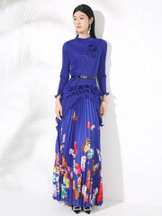 Petite Japanese Pleated Butterfly Skirt Set