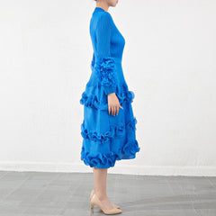 Luxury Plissé Ruffle Dress