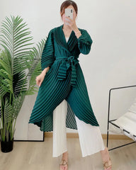 Luxury Longline Plisse Cardigan