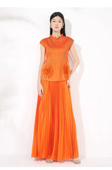 Modest Pleated Skirt Set