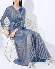 Luxury Formal Pleated Pants Set