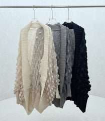 Luxury Bubble Sleeve Pleated Coat