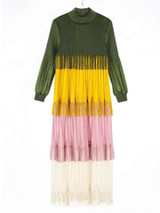 Luxury Pleated Fringe Dress