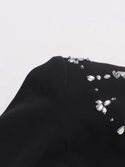 Luxury Crystal Thigh-Slit Dress