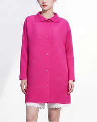 Luxury Pleated Blouse Cardigan