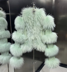 Luxury Fox Fur Cropped Coat