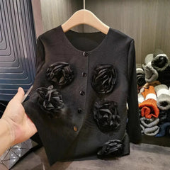 Luxury Floral Pleated Blouse Top