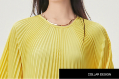 Luxury Plissé Cape Dress