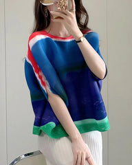 Luxury Travel Pleated Cropped Top