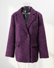 Wool-Blend Relaxed Fit Blazer