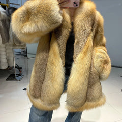 Heirloom Golden Island Fox Fur Grand Coat