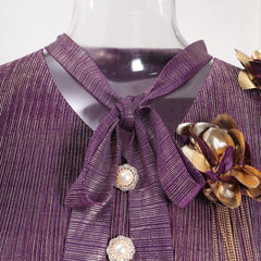 Luxury Floral Plissé Dress