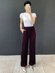 Luxury Plissé Straight Pants